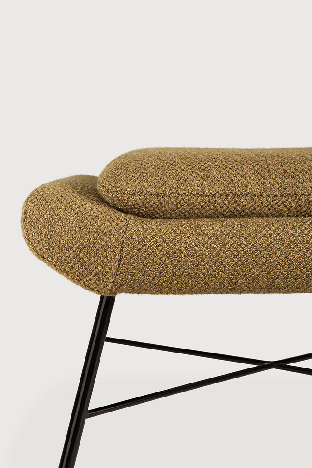 50's Inspired Upholstered Footstool | Ethnicraft Barrow | Oroa.com