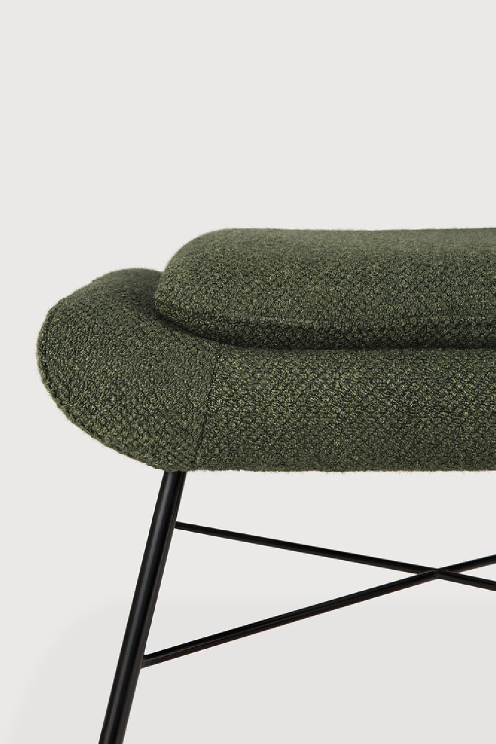 50's Inspired Upholstered Footstool | Ethnicraft Barrow | Oroa.com