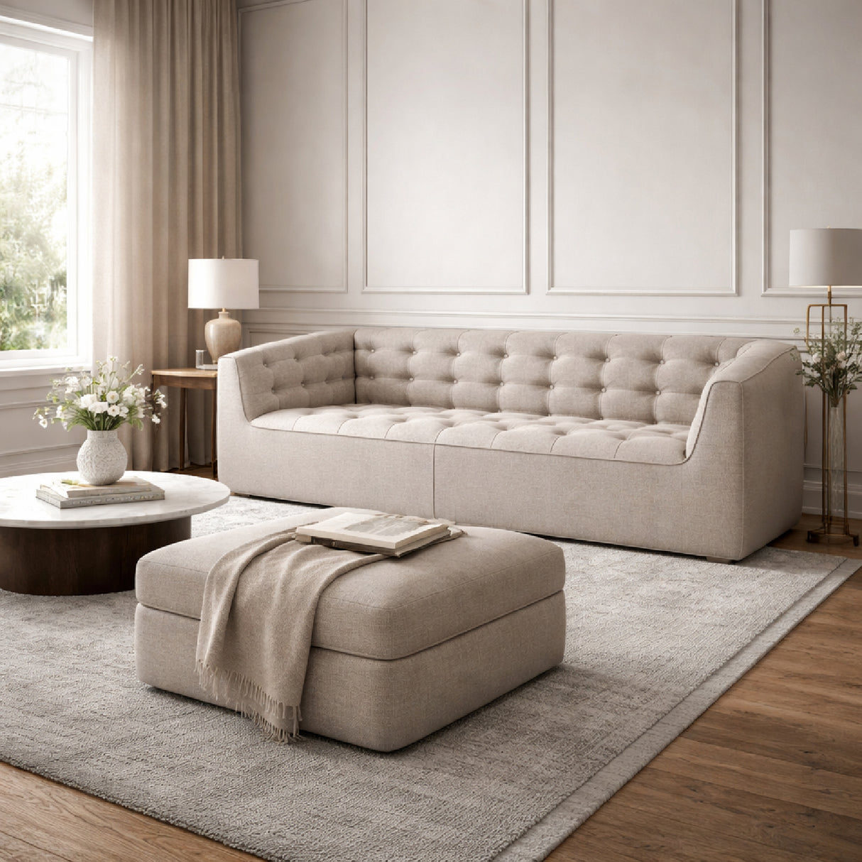 Modern European furniture - Stitched Detail 2-Seater Sofa - www.oroa.com