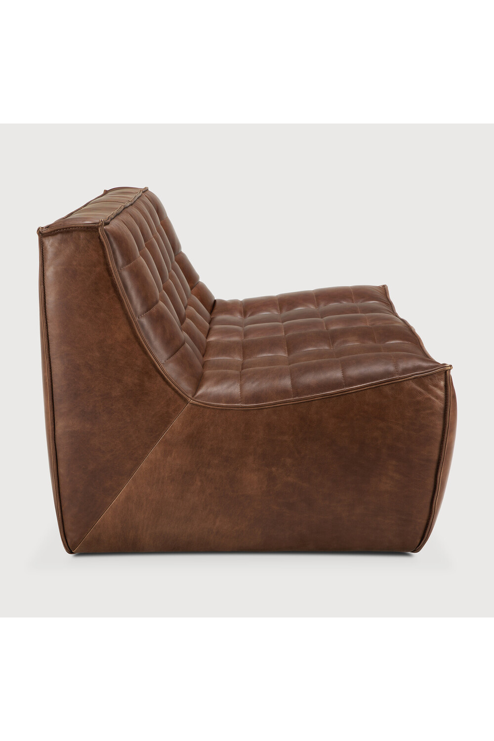 Brown Leather Modular Sofa | Ethnicraft N701 | Oroa.com