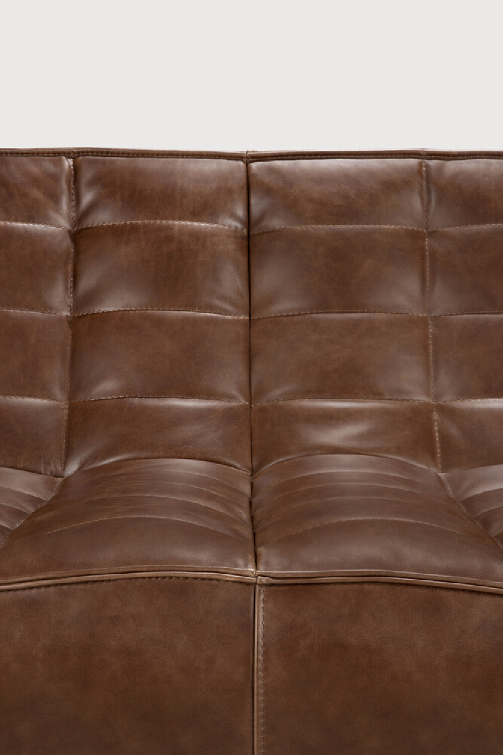Brown Leather Modular Sofa | Ethnicraft N701 | Oroa.com