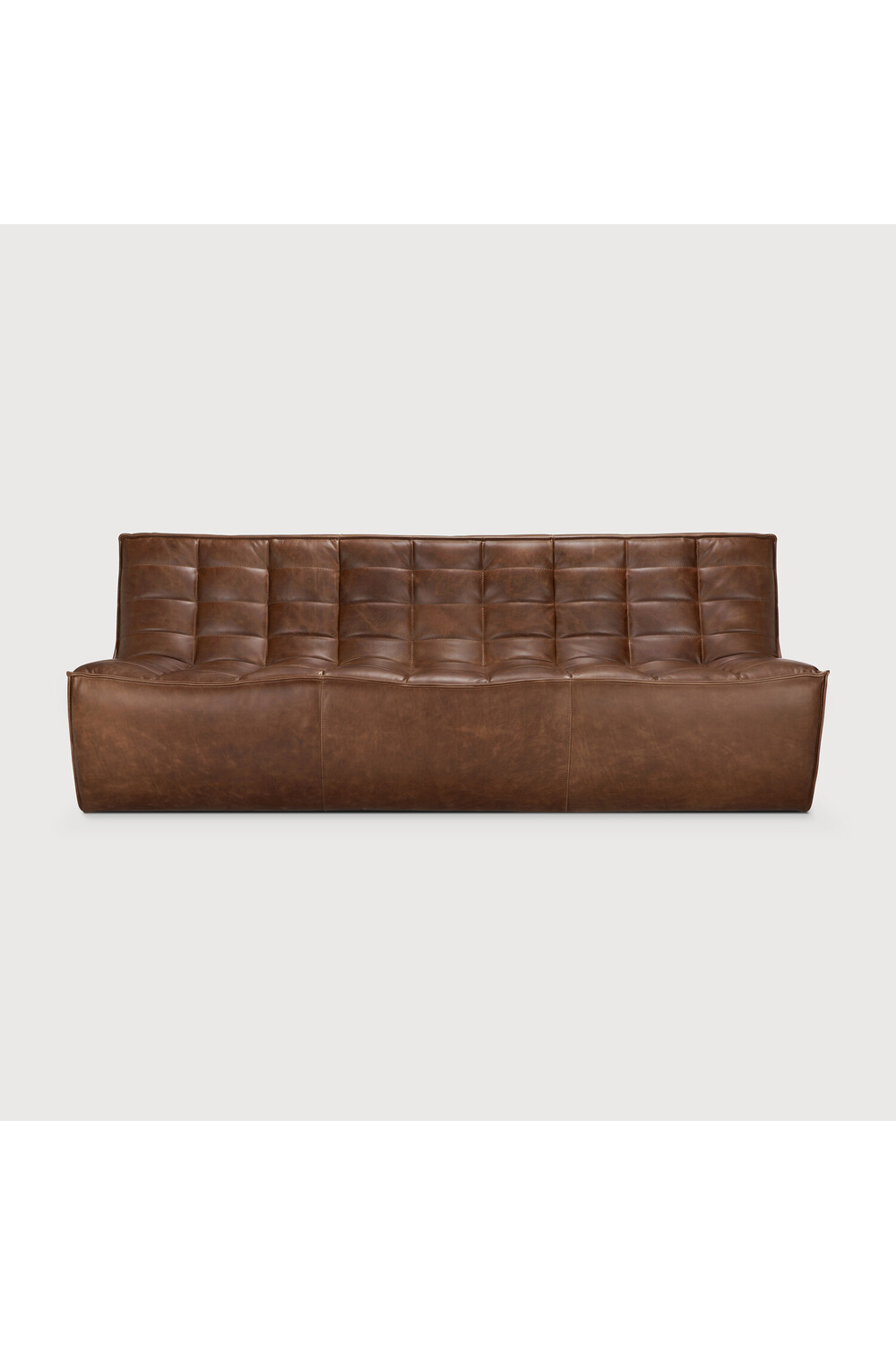 Brown Leather Modular Sofa | Ethnicraft N701 | Oroa.com