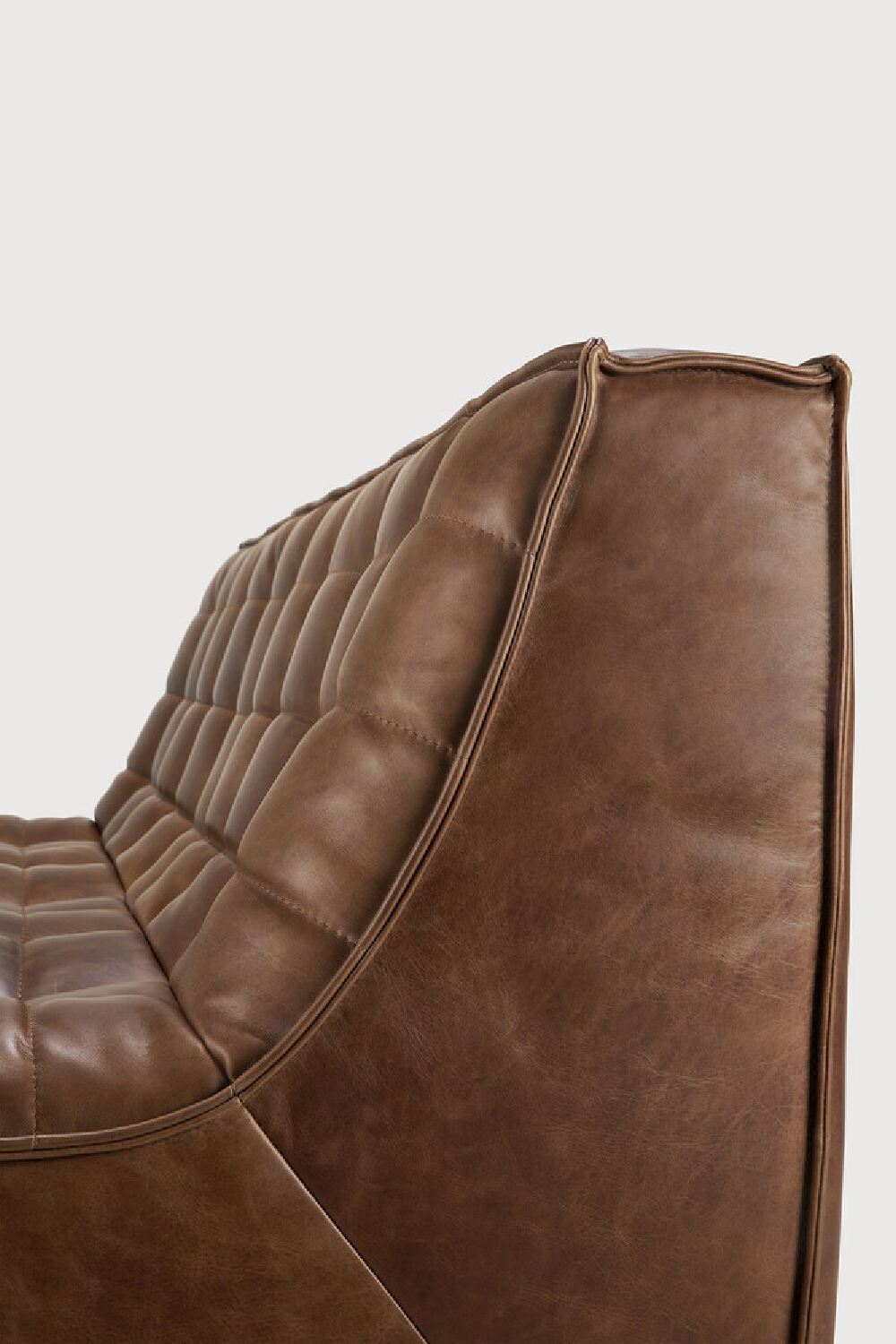 Brown Leather Modular Sofa | Ethnicraft N701 | Oroa.com