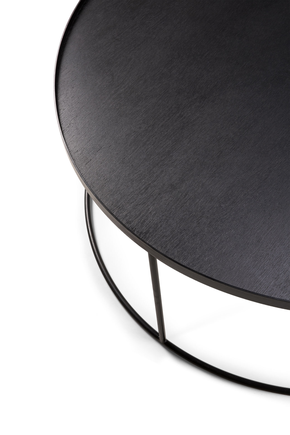 Round Tray Coffee Table – material finish rear view