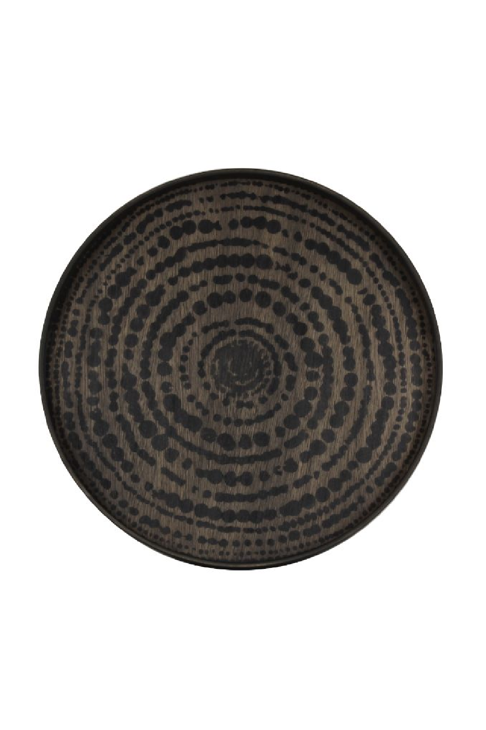 Tribal Print Round Wooden Tray | Ethnicraft Beads | Oroa.com