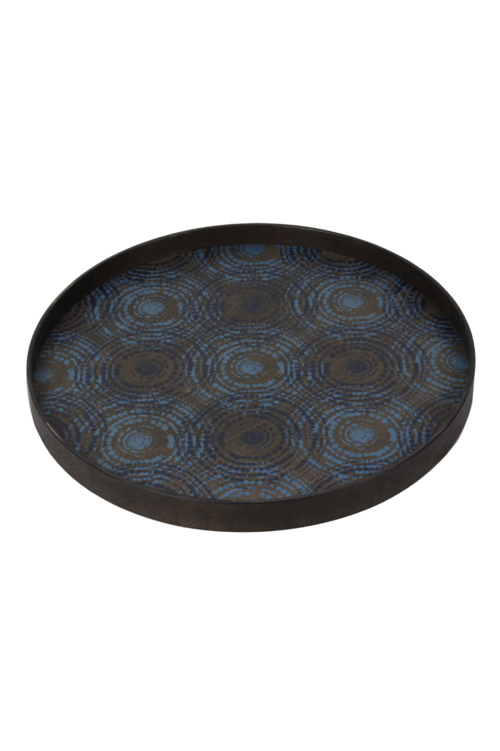 Tribal Print Round Wooden Tray | Ethnicraft Beads | Oroa.com