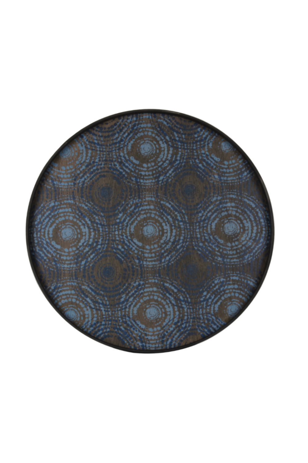 Tribal Print Round Wooden Tray | Ethnicraft Beads | Oroa.com