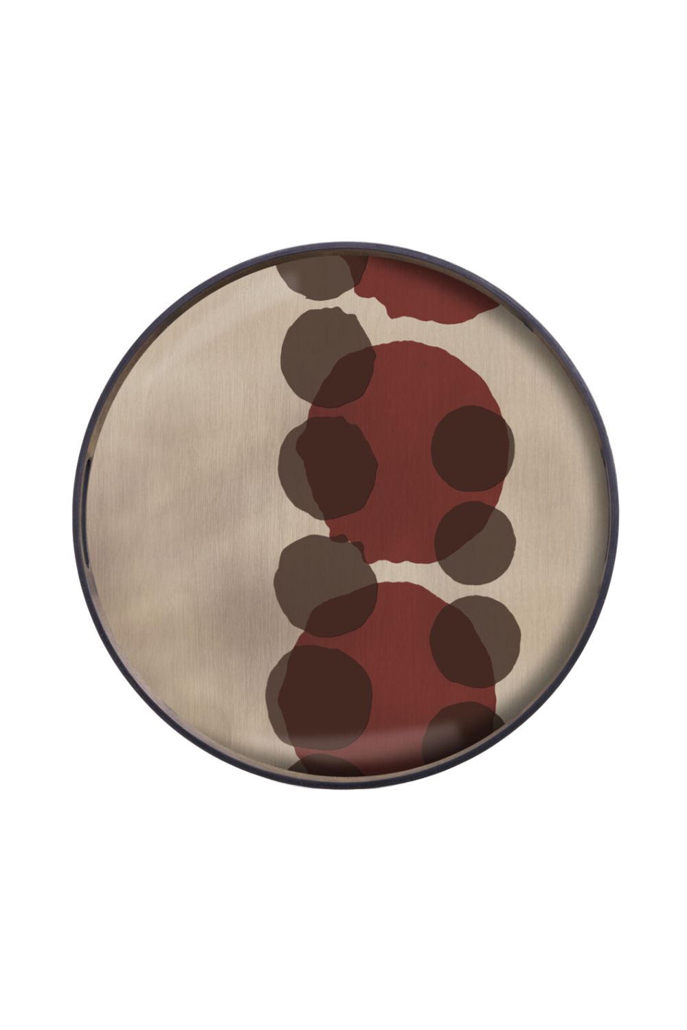 Hand-painted Glass Round Tray | Ethnicraft Dots | Oroa.com