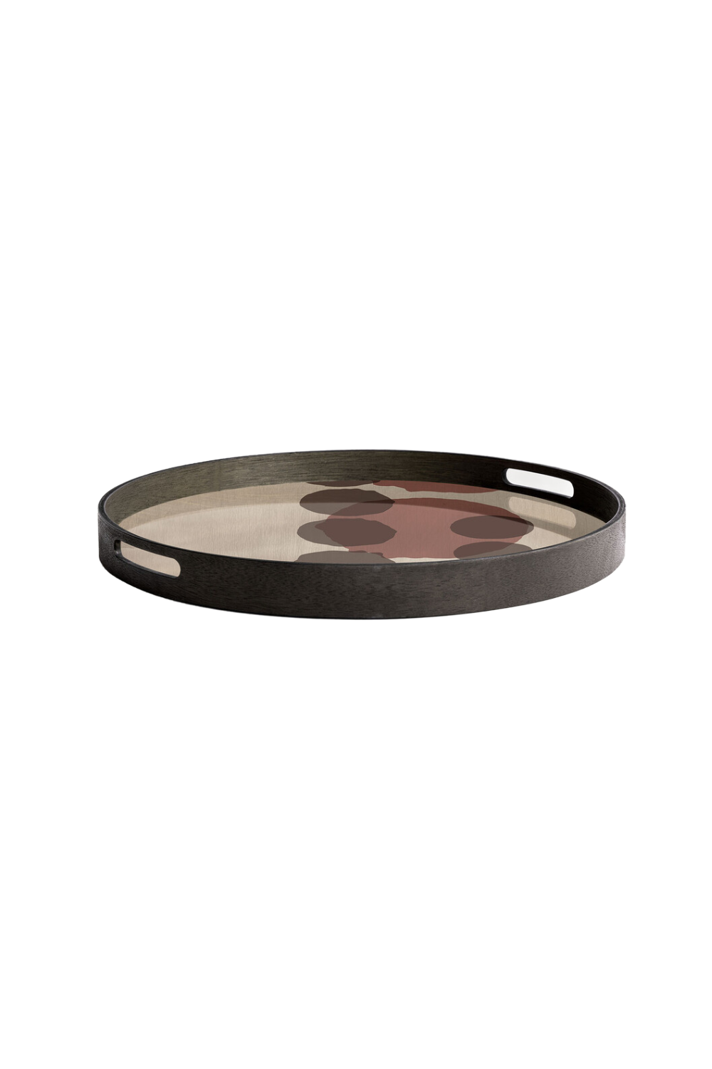 Hand-painted Glass Round Tray | Ethnicraft Dots | Oroa.com