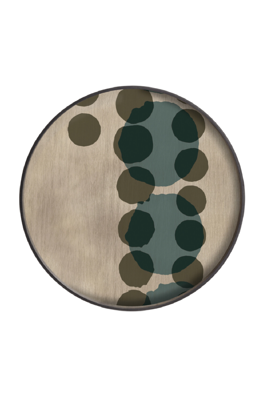 Hand-painted Glass Round Tray | Ethnicraft Dots | Oroa.com