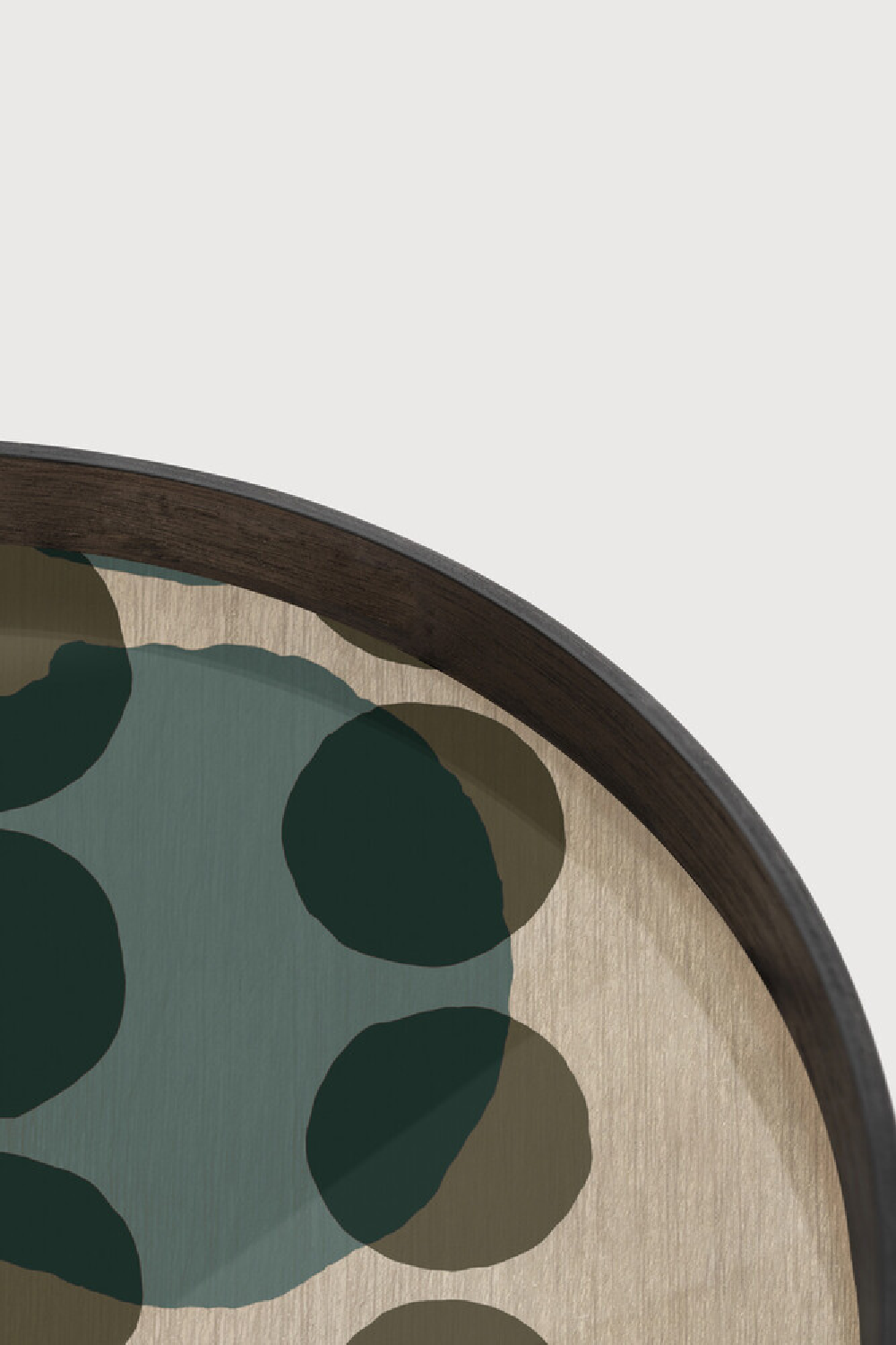 Hand-painted Glass Round Tray | Ethnicraft Dots | Oroa.com