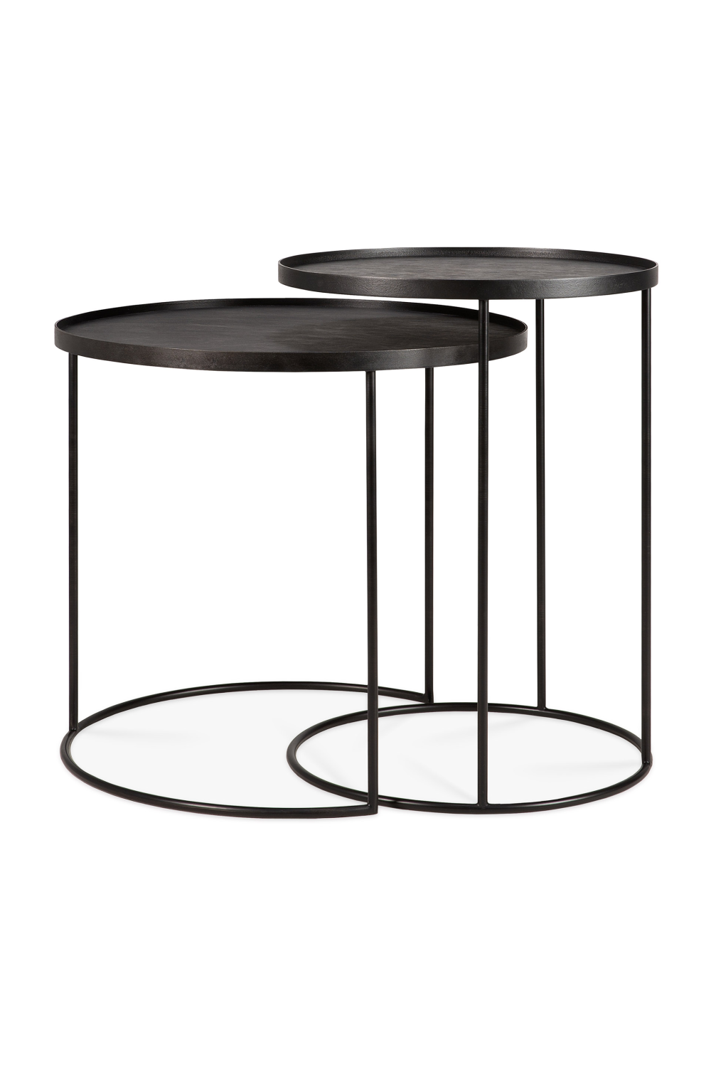 Round Tray Side Table Set (2) | Ethnicraft | OROA.com