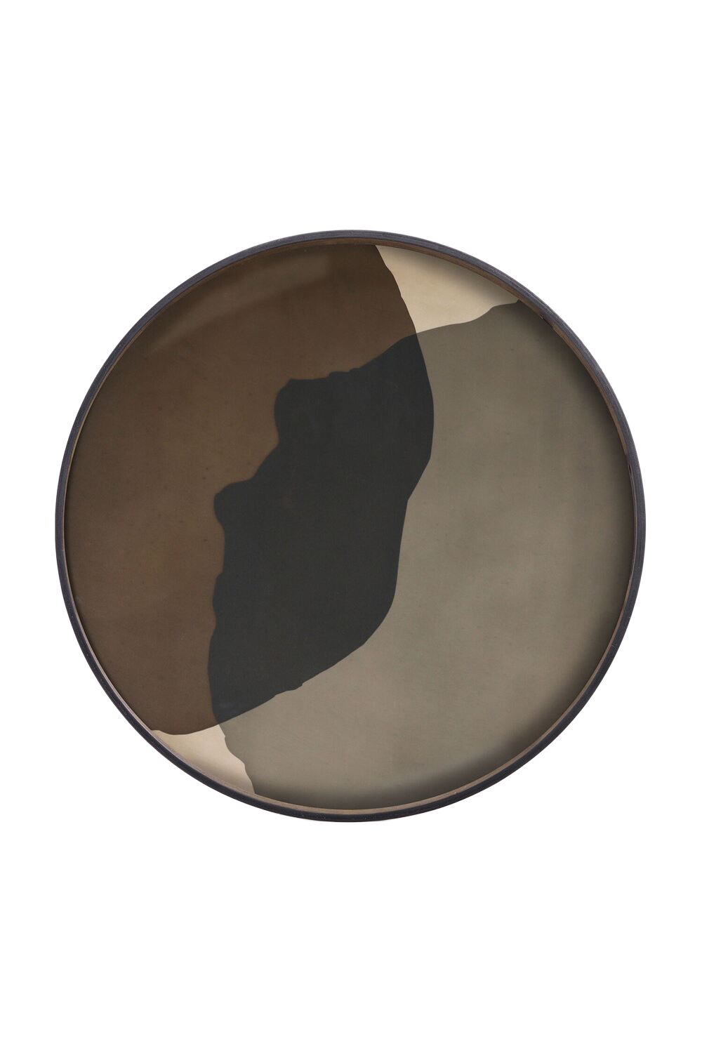 Printed Glass Round Tray | Ethnicraft Dots | Oroa.com