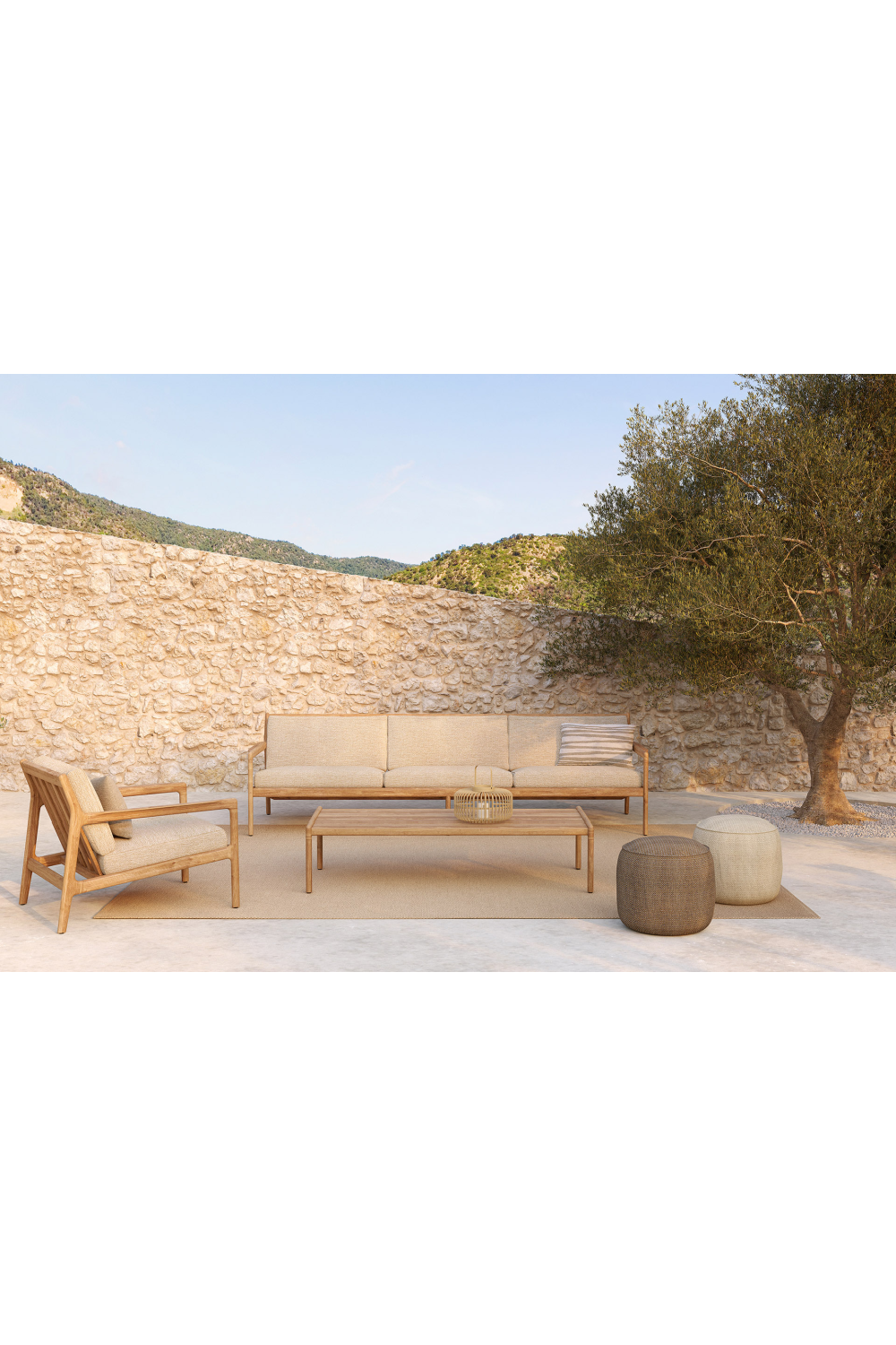 Traditional Brown Flat-Weaved Indoor/Outdoor Rug – Nomad – material finish alternate view 13
