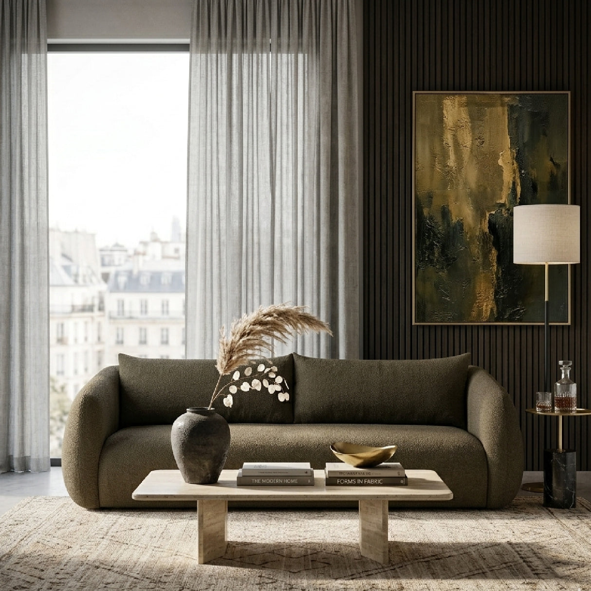 Modern European furniture - Fabric 3-Seater Sofa - www.oroa.com