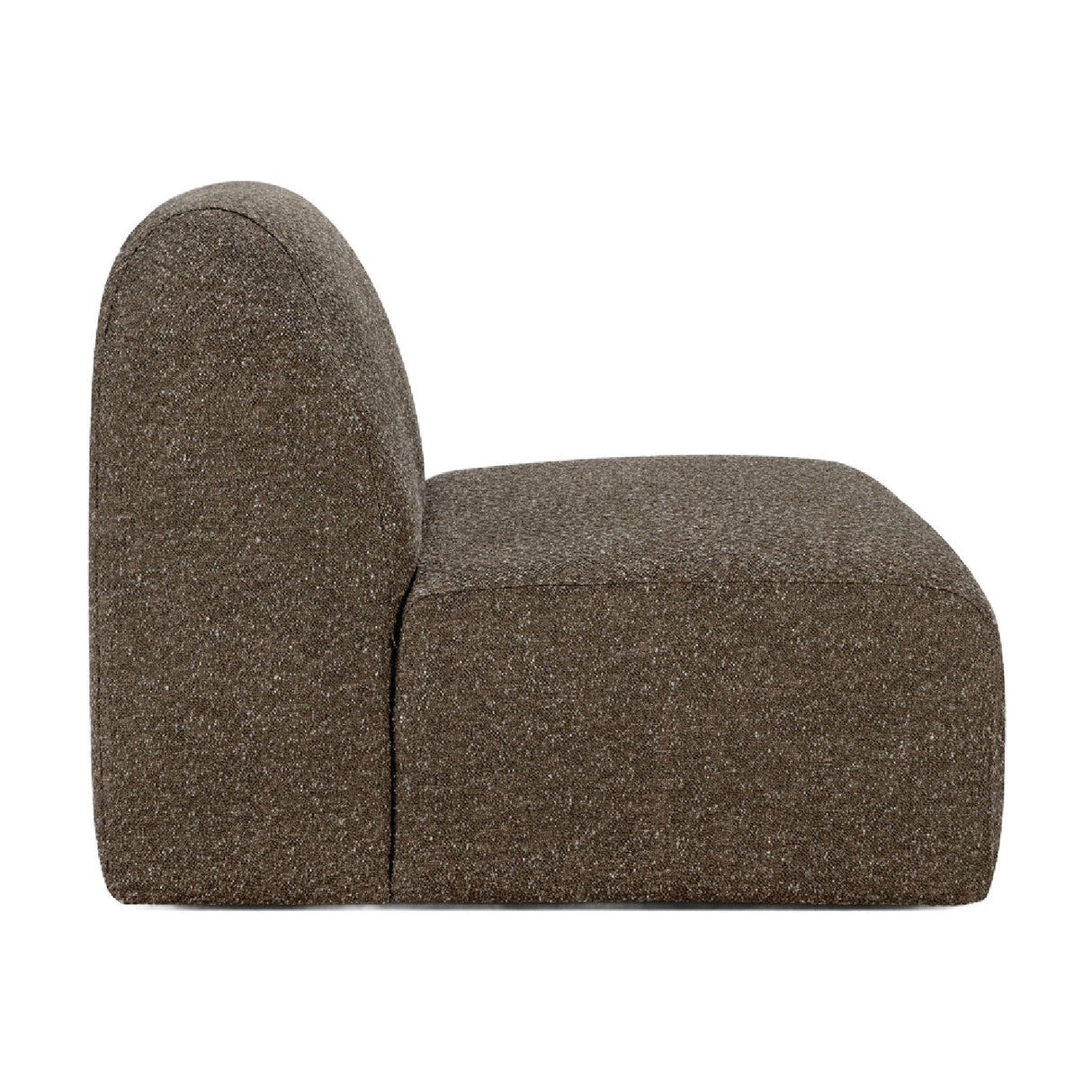 Brown Modular Sofa – Bulky – material finish rear view