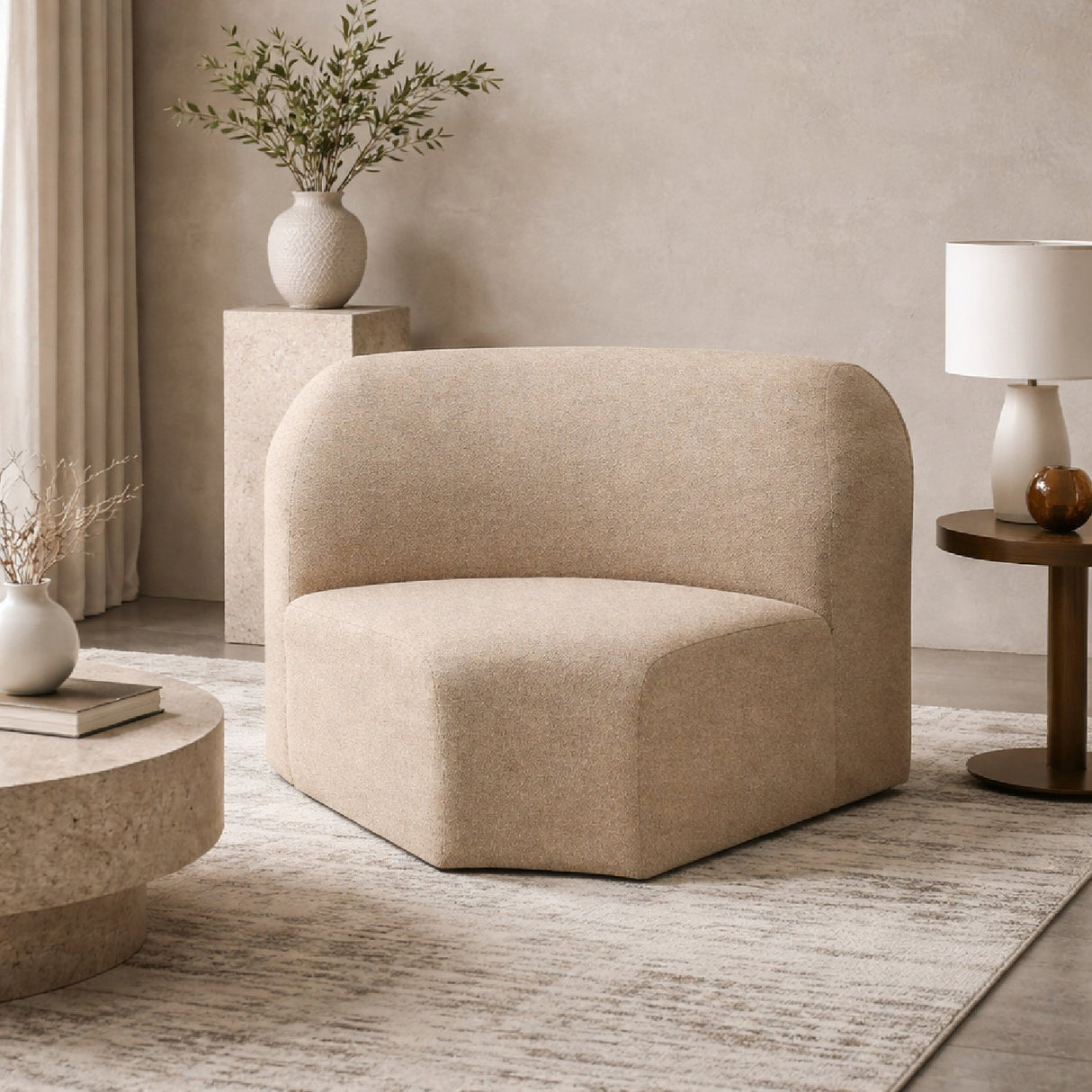 Modern European furniture - Beige Modular Sofa - www.oroa.com