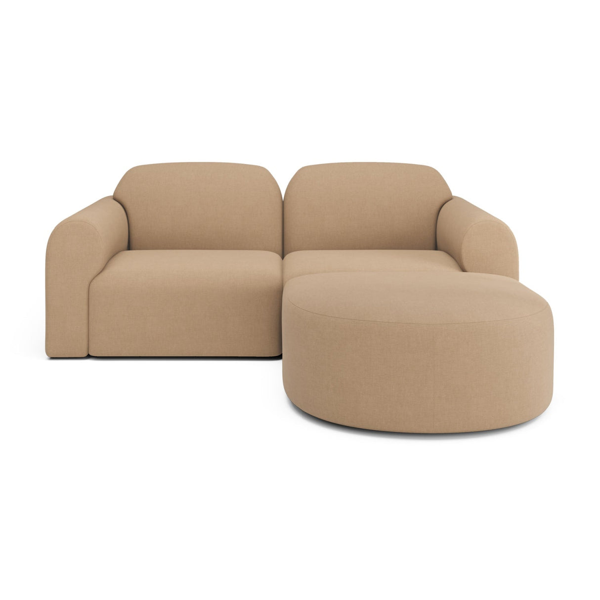 Modern European furniture - End Seater Sofa with Semi-Circle Footstool - www.oroa.com