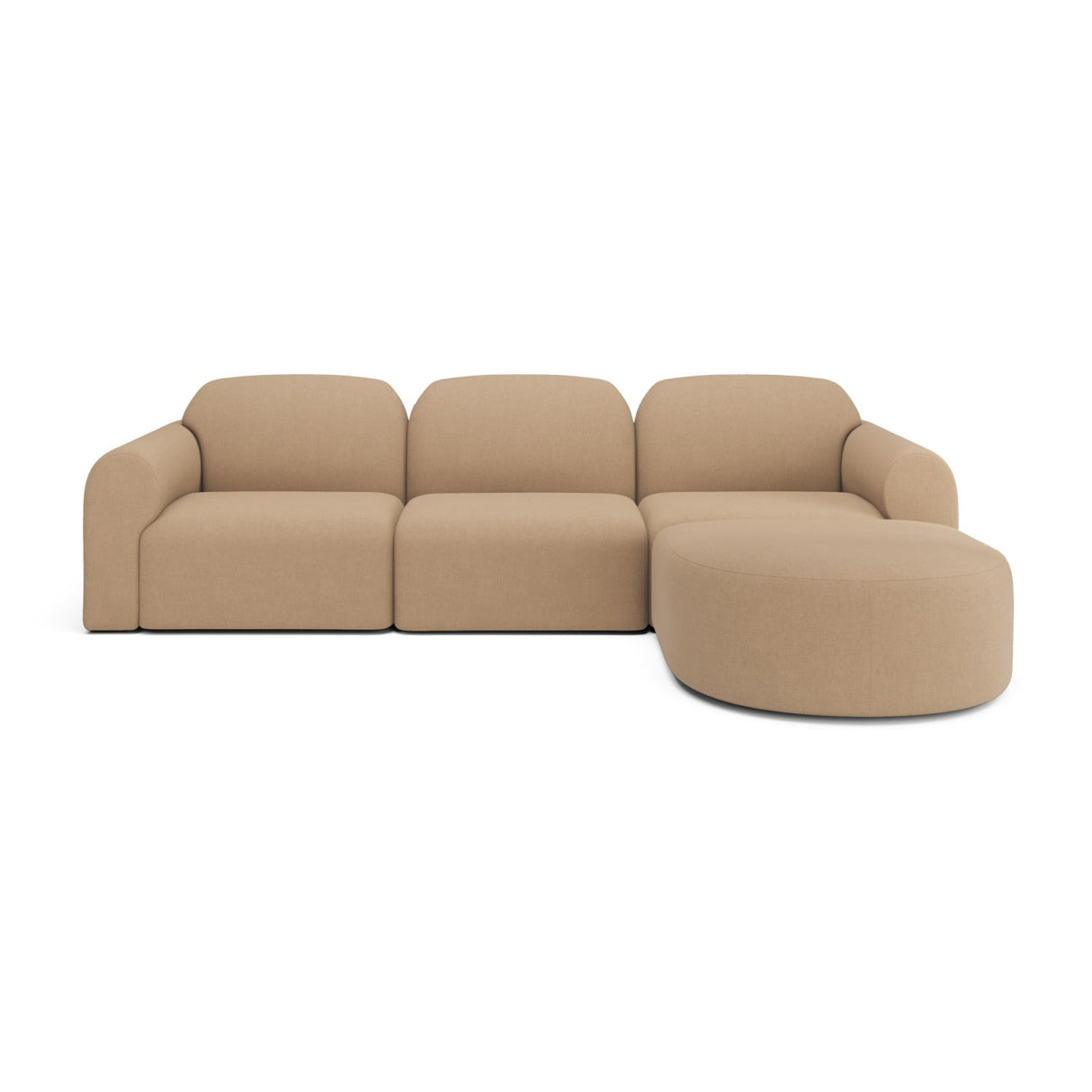 Modern European furniture - Modular Sofa with Semi - Circle Footstool - www.oroa.com