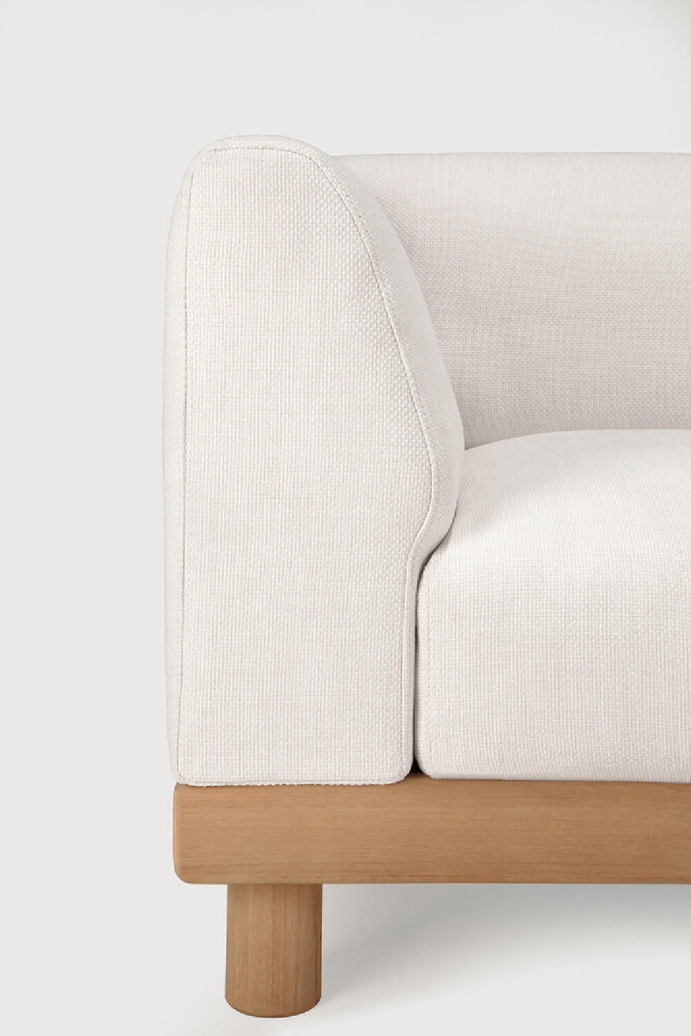 Outdoor 3-Seater Sofa with Ottoman | Ethnicraft Monocle | Oroa.com