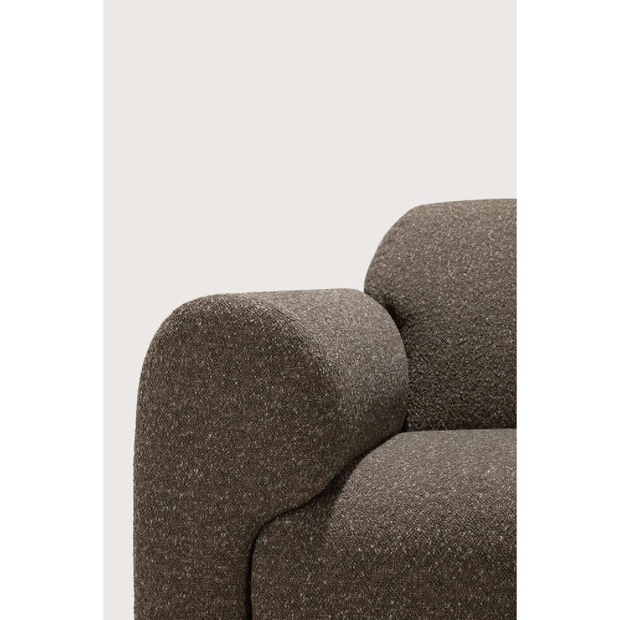 Modern European furniture - Curved Sofa with Semi-Circle Footstool - www.oroa.com