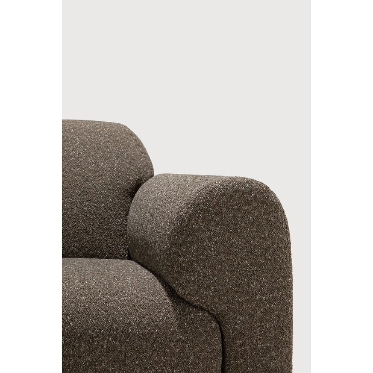 Modern European furniture - Curved Sofa with Semi-Circle Footstool - www.oroa.com