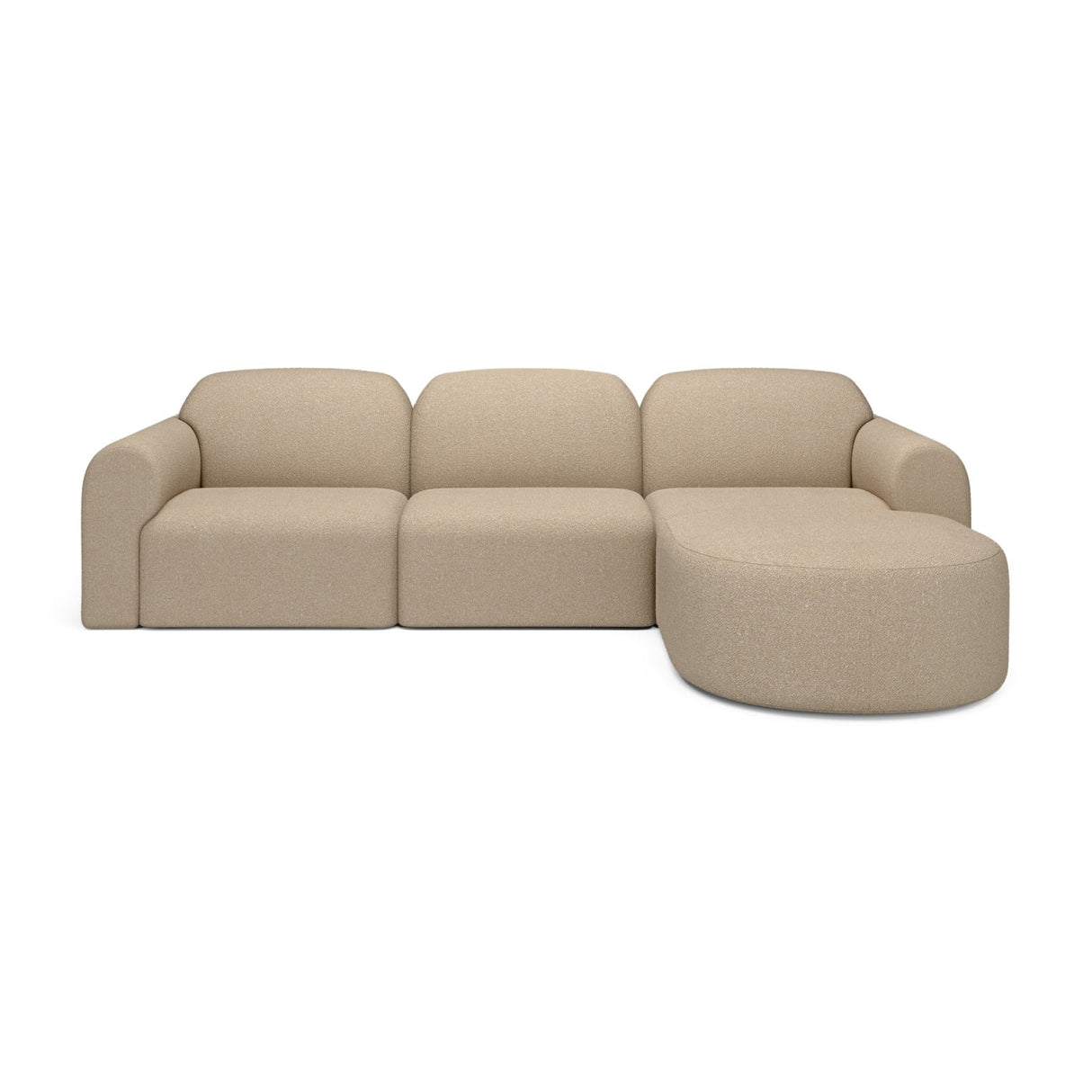 Modern European furniture - Modular Sofa with Semi - Circle Footstool - www.oroa.com