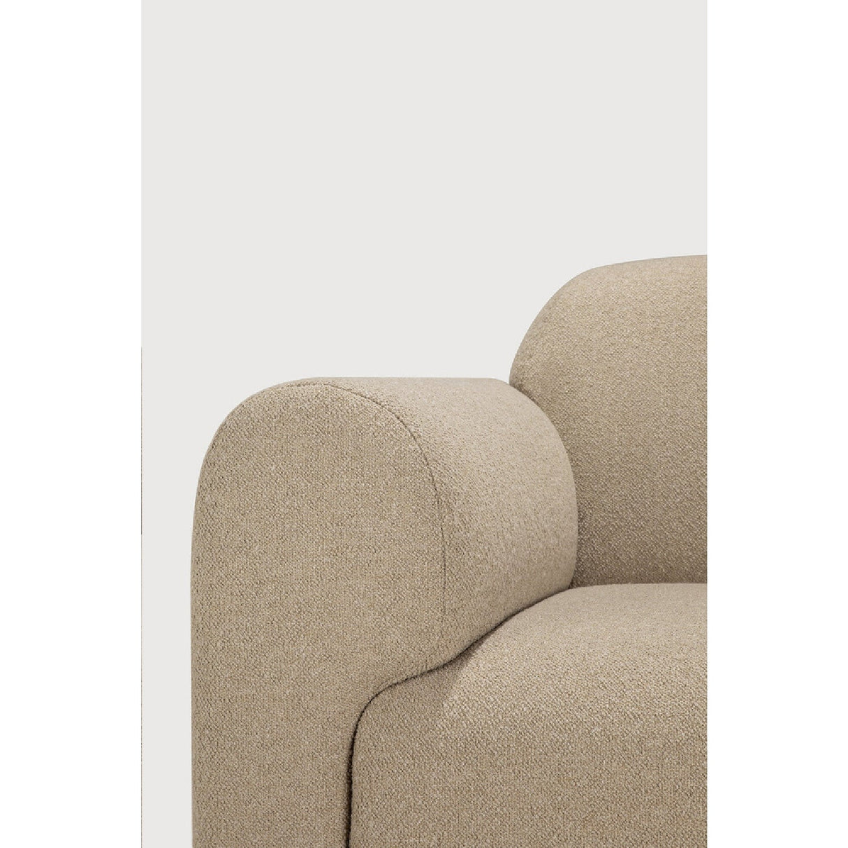 Modern European furniture - Curved Sofa with Semi-Circle Footstool - www.oroa.com