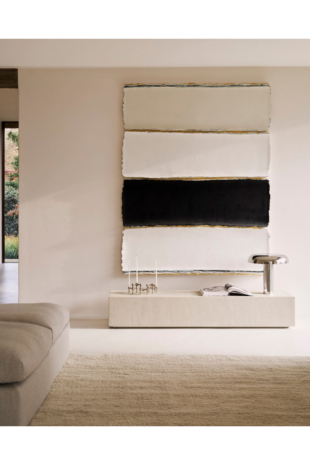 White Cement Floor Shelf | Oroa.com