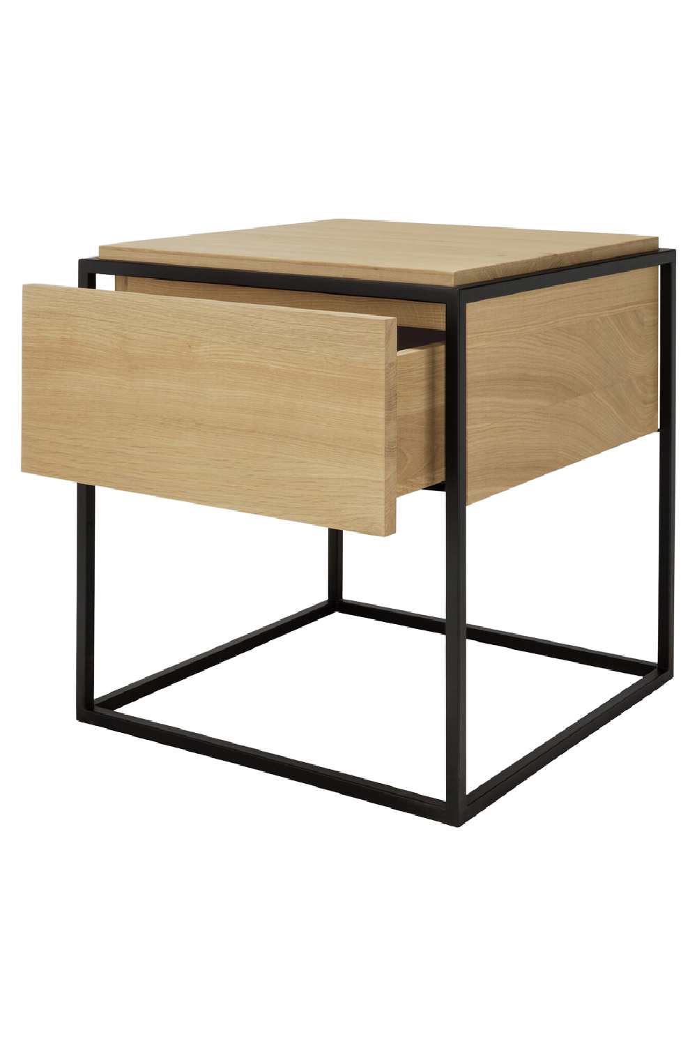 Oak Minimalistic Nightstand – Monolit – oak finish side profile