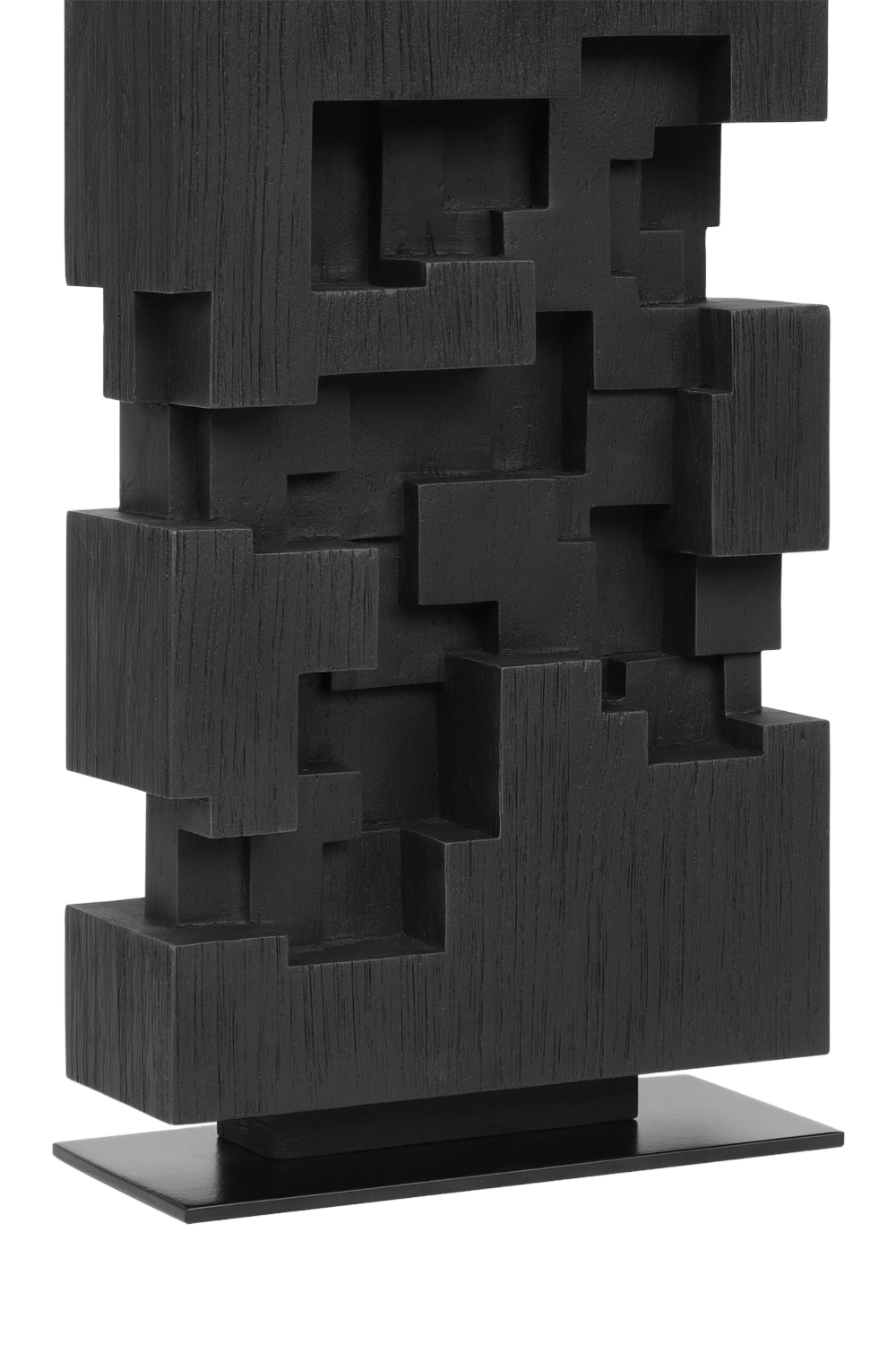 Black Teak Abstract Sculpture | Oroa.com