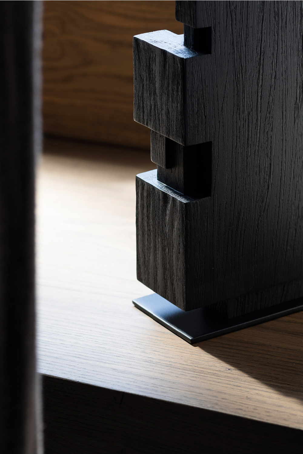 Black Teak Abstract Sculpture | Oroa.com