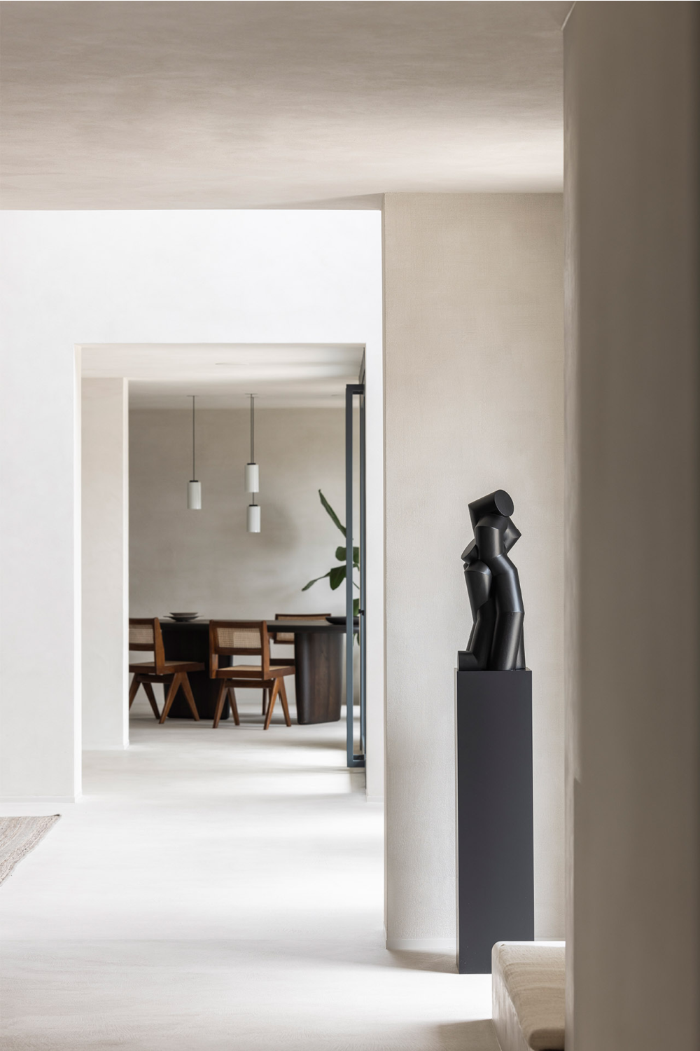 Carved Black Mahogany Sculpture | Ethnicraft Pipe #4 | Oroa.com