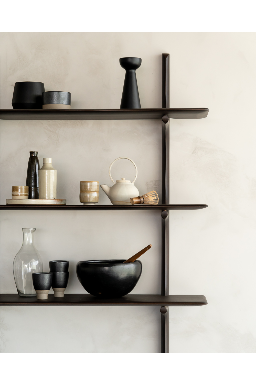 Brown Mahogany Wall Shelf | Ethnicraft PI | Oroa.com