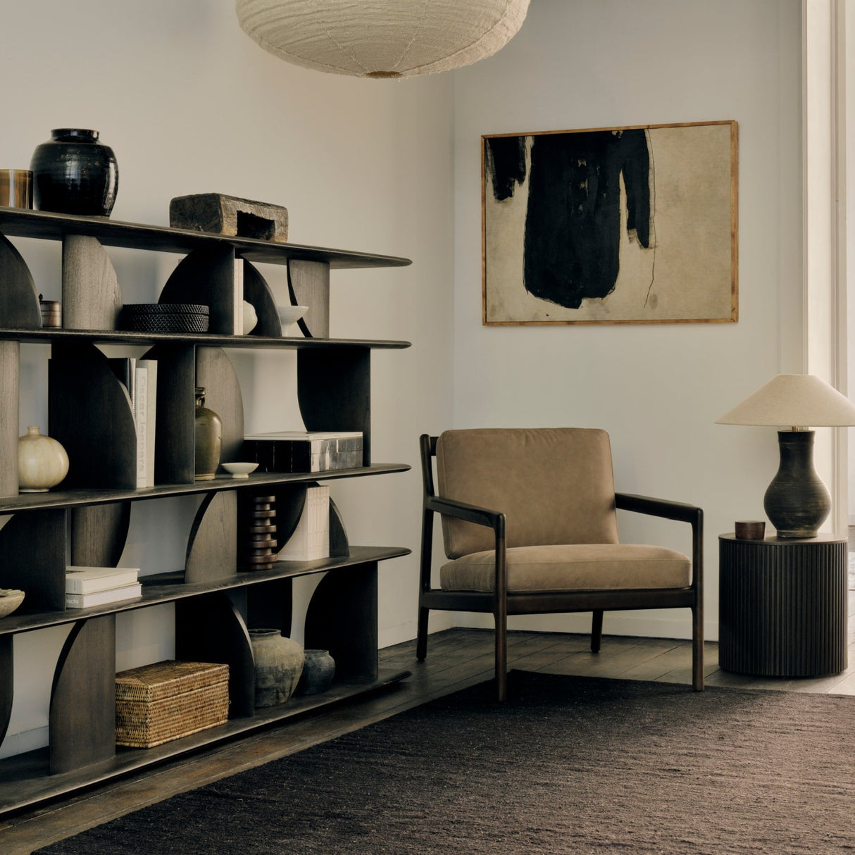 Brown Mahogany Lounge Chair | Ethnicraft Jack | Oroa.com