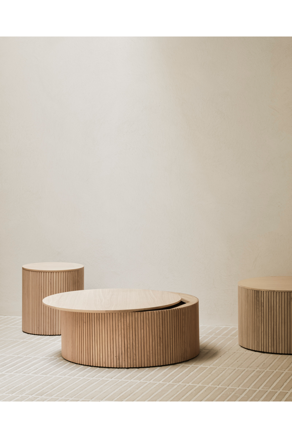 Round Storage Coffee Table | Ethnicraft Roller Max | Oroa.com