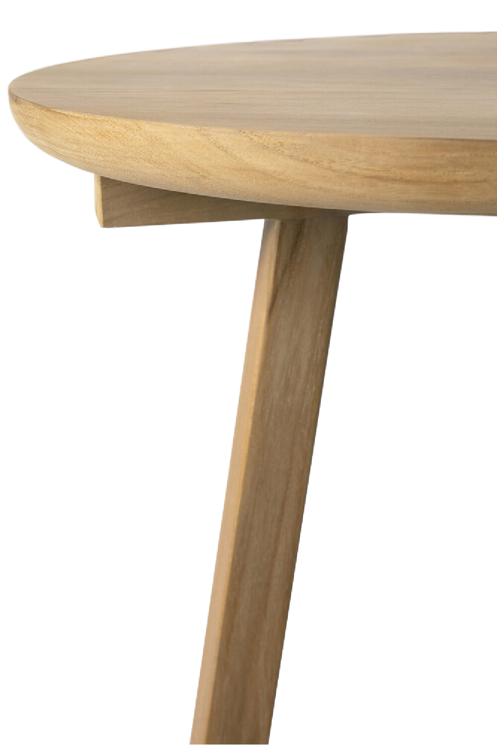 Minimalist Round Side Table – Tripod – material finish rear view