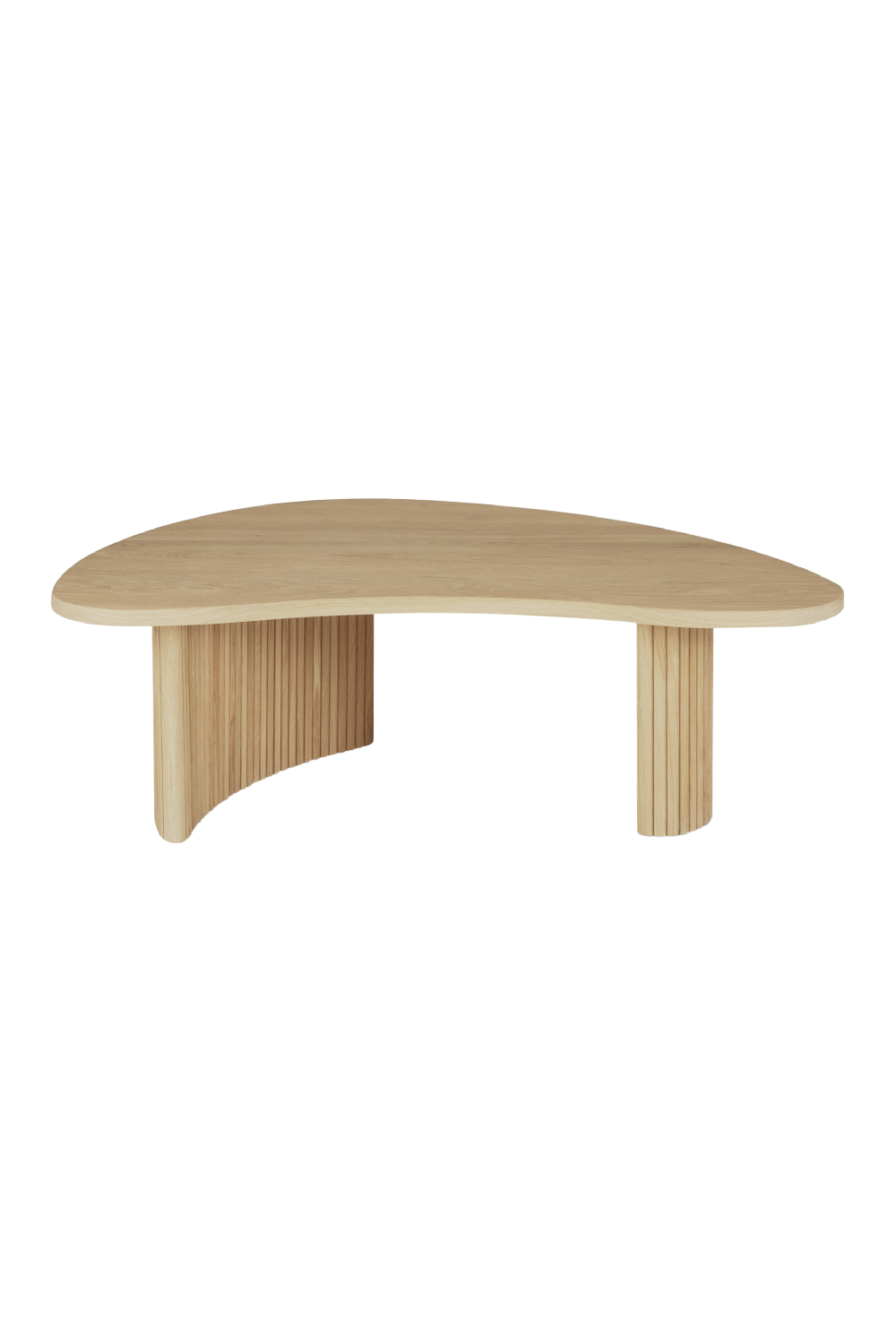 Oak Pebble-Shaped Coffee Table | Ethnicraft Boomerang | Oroa.com