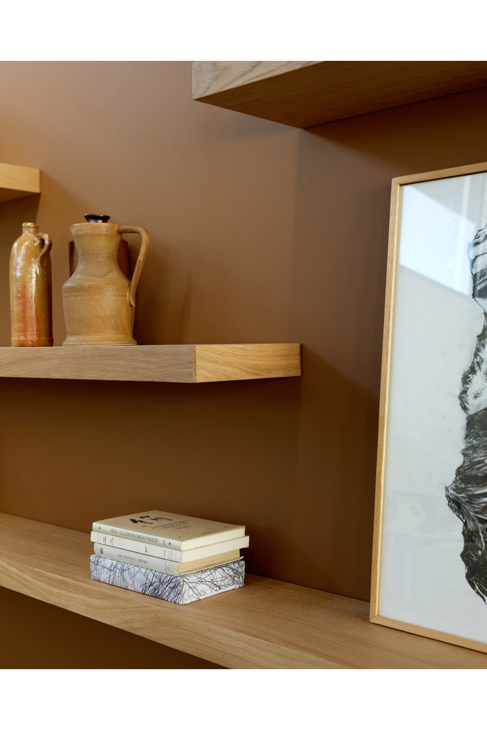 Oiled Oak Wall Shelf | Ethnicraft Wall | OROA.com