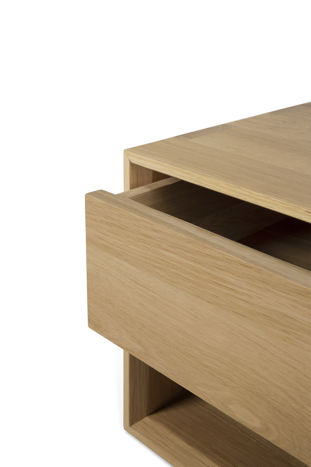 Oak 1-Drawer Coffee Table – Nordic – oak finish side profile