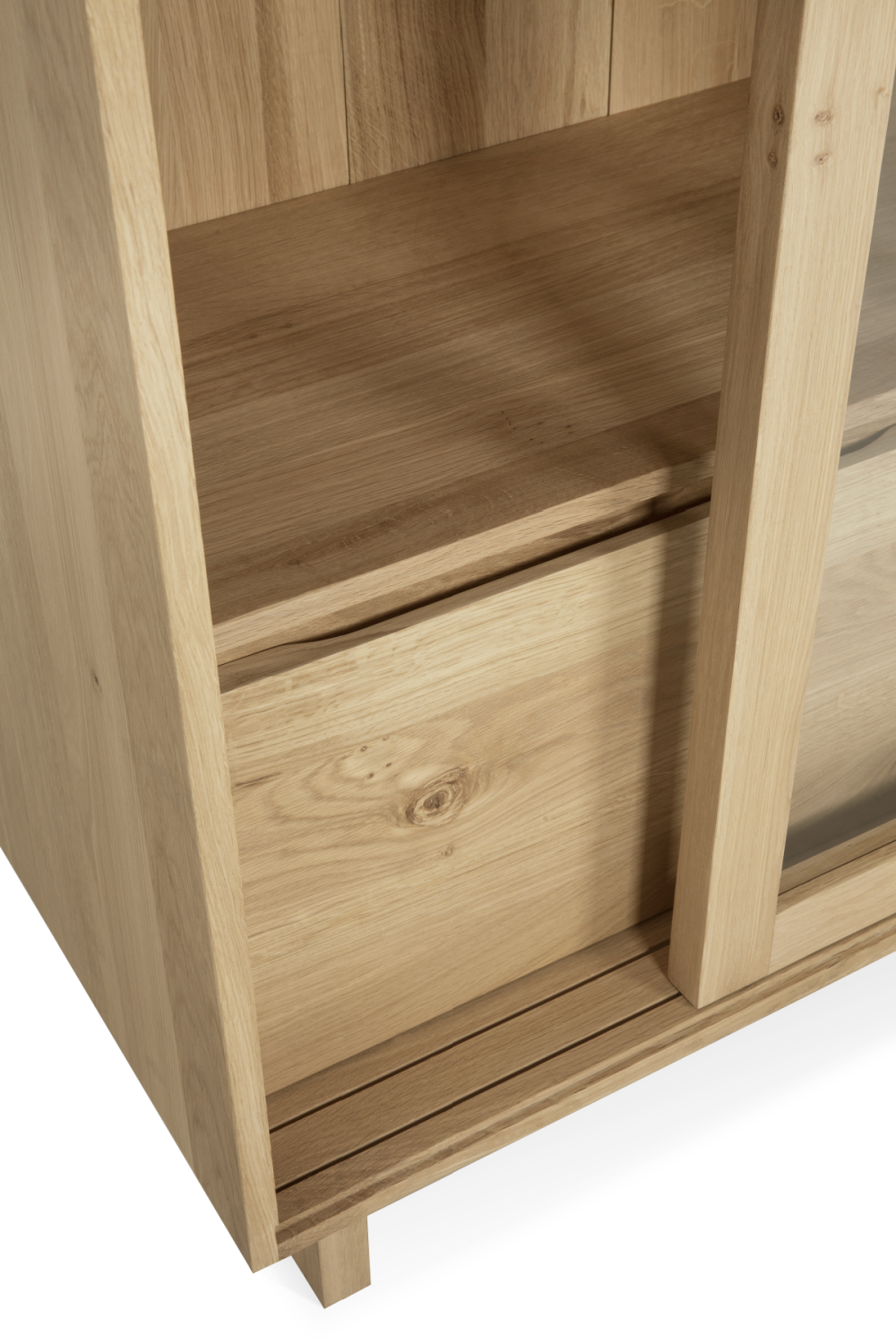 Oak Sliding Door Cabinet – Wave – oak finish alternate view 8