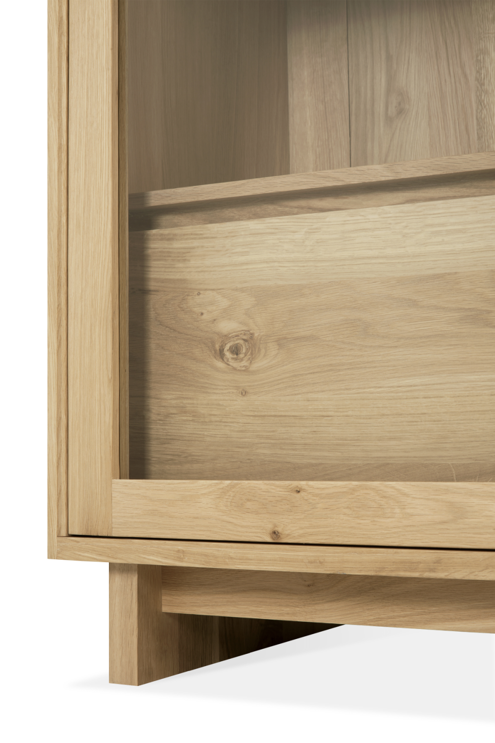 Oak Sliding Door Cabinet – Wave – oak finish alternate view 9