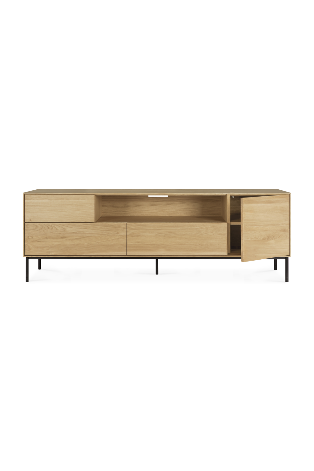 Solid Oak TV Cupboard – Whitebird – oak finish alternate view 5