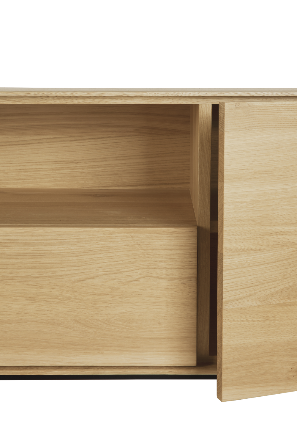 Solid Oak TV Cupboard – Whitebird – oak finish alternate view 7