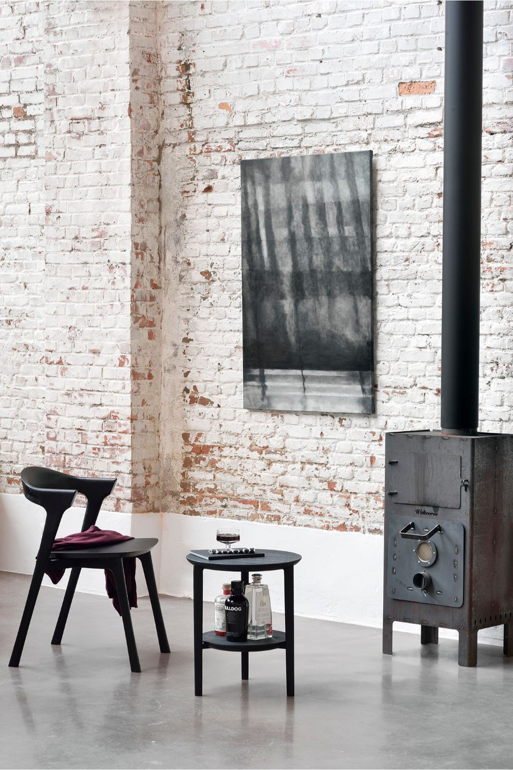 Circular Tiered Black Oak Side Table | Ethnicraft Bok | Oroa.com