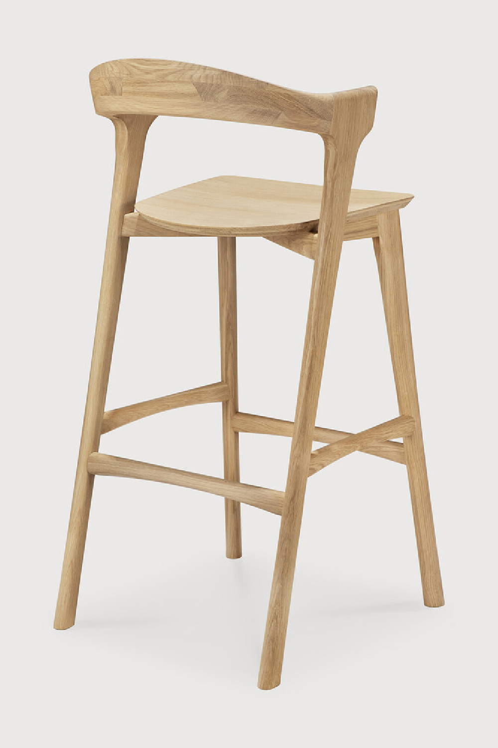 Curved Oak Bar Stool | Ethnicraft Bok | Oroa.com