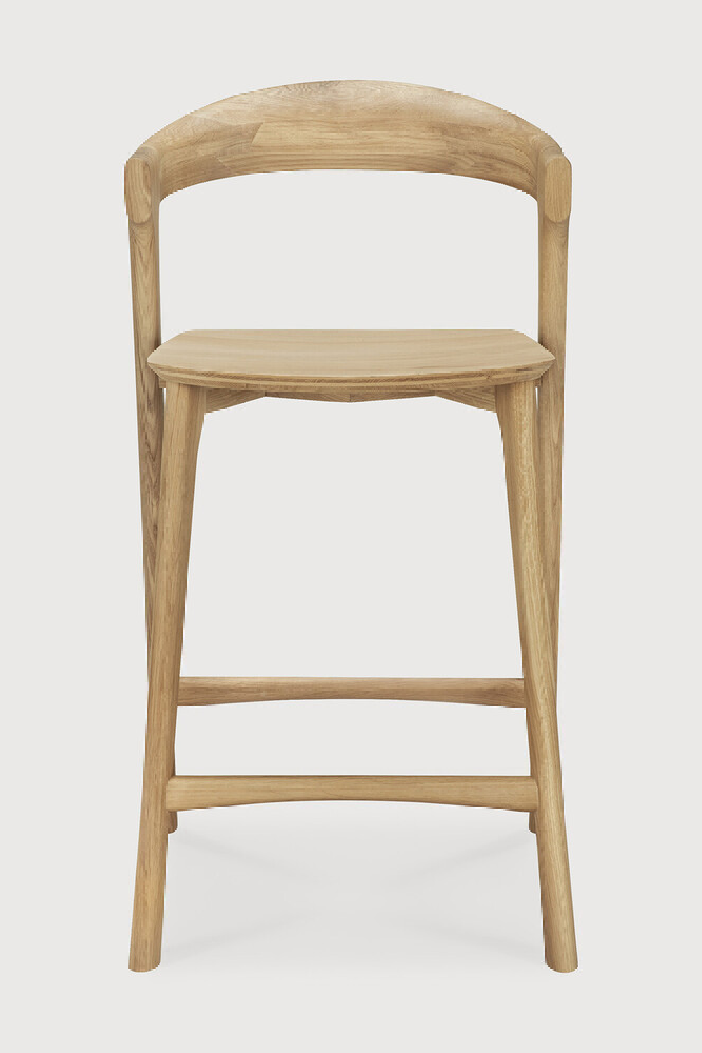 Curved Oak Counter Stool | Ethnicraft Bok | Oroa.com