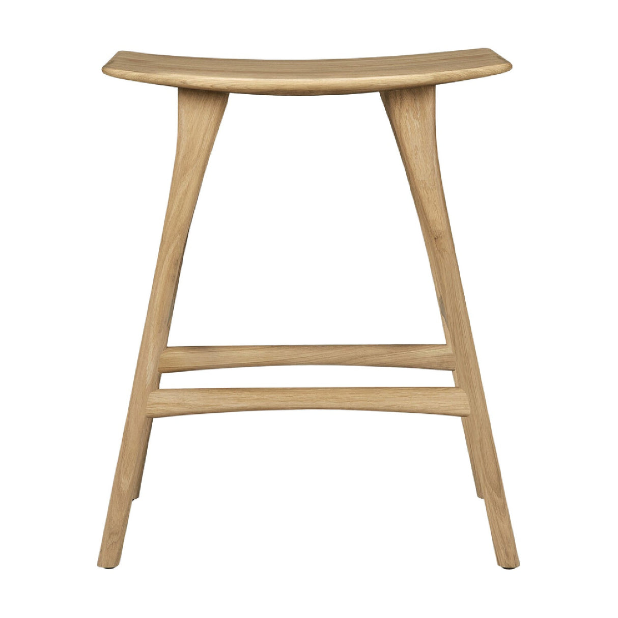 Modern Oak Counter Stool – Osso – oak finish front view
