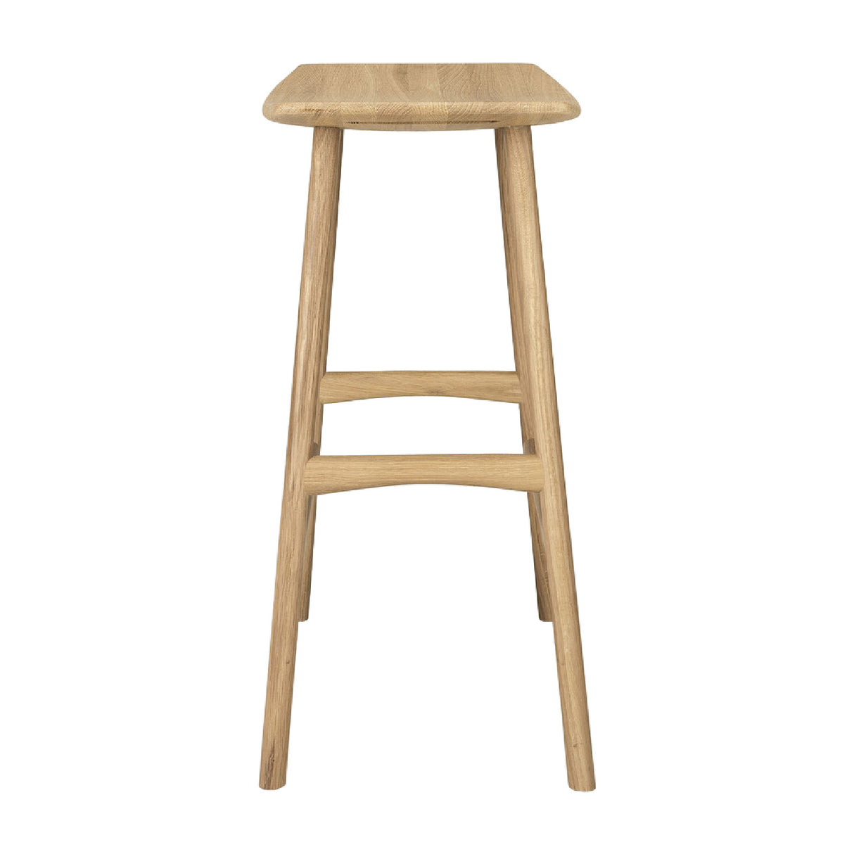 Modern Oak Counter Stool – Osso – oak finish rear view