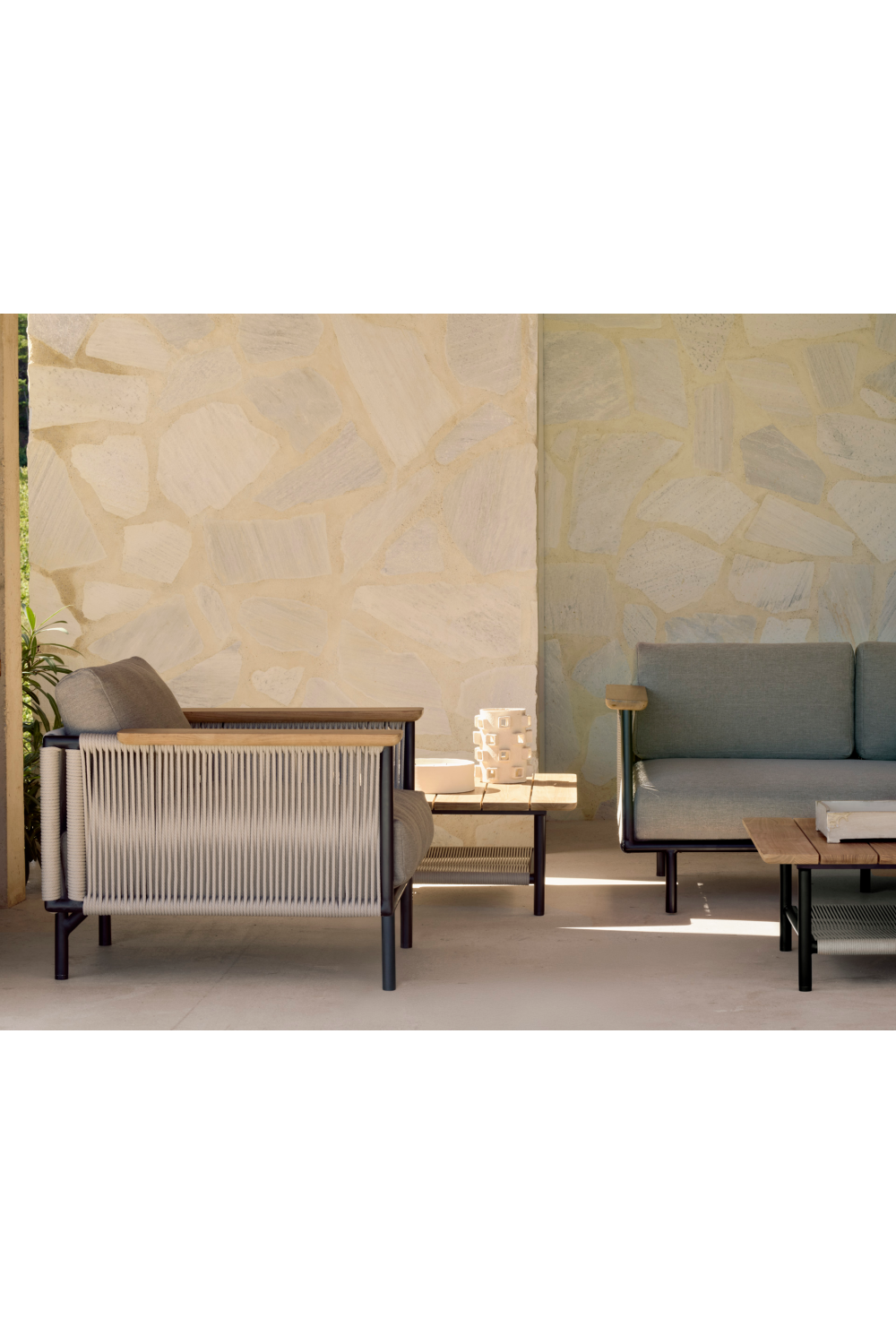 Woven Cord Outdoor Lounge Chair | Ethnicraft Corbey | Oroa.com